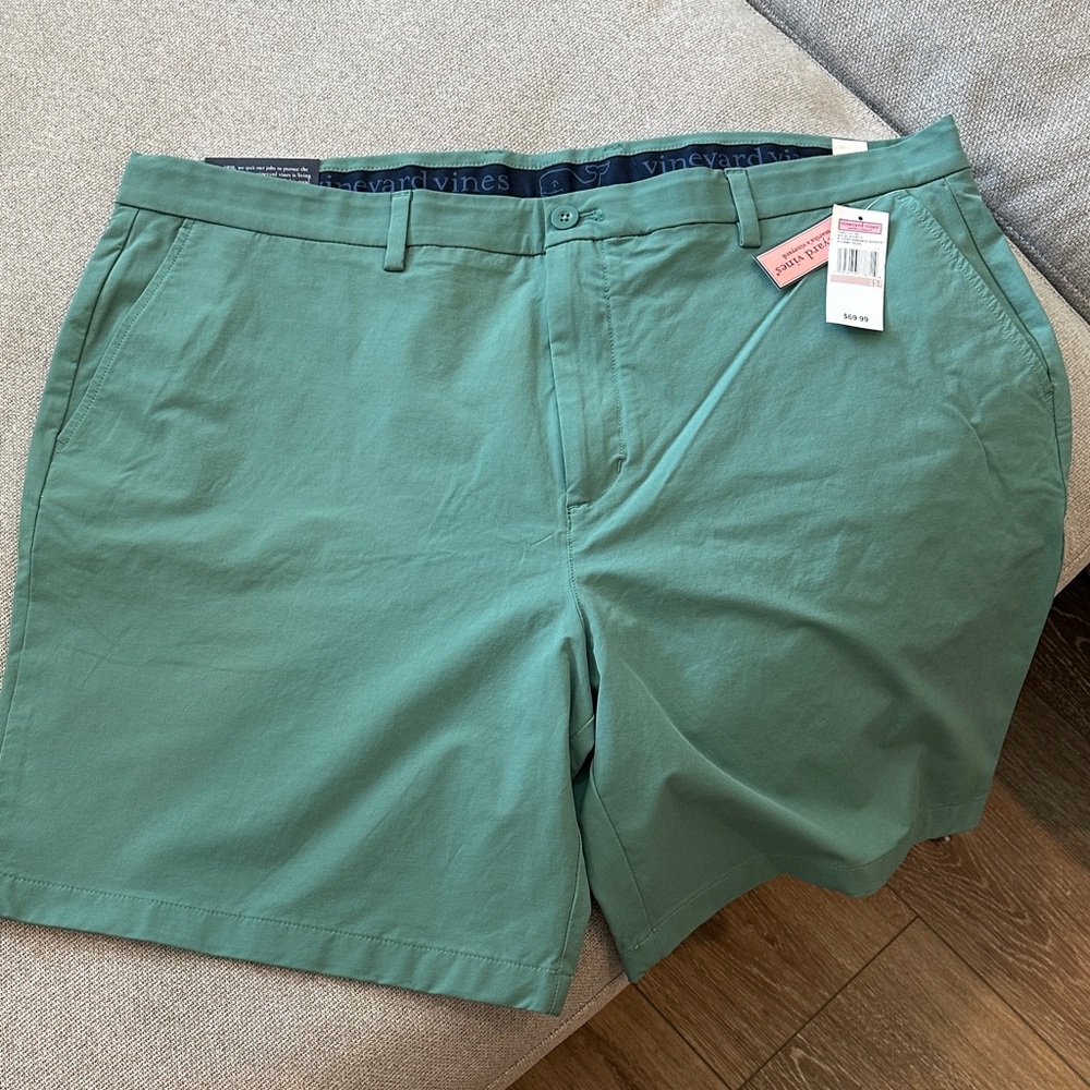 NWT Vineyard Vines Teal Men's Flat Front Shorts